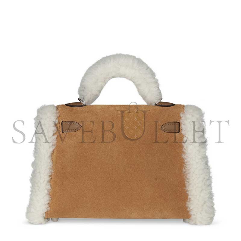 H**mes TEDDY KELLY 20 CHAMOIS SHEARLING AND SWIFT PALLADIUM (20*15*8cm)